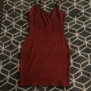 Wild Fable Burgundy Mini Dress with Spaghetti Straps